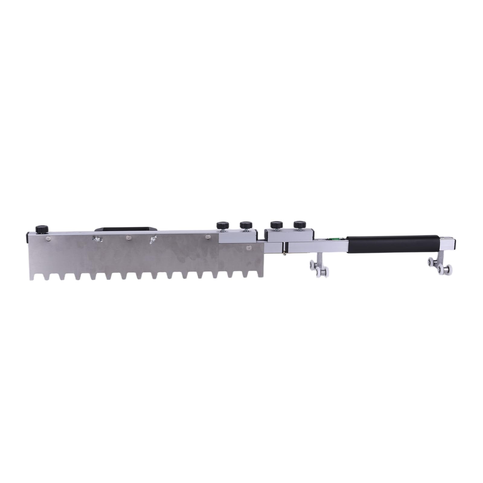 Generic Flat Sand Leveling Tool with Teeth Aluminum Alloy Smoothing Trowel Adjustable Length Stainless Steel Flat Tiling Tool for Improving Work Efficiency