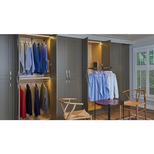Image of Rev-A-Shelf 21.5-26 inch Pull Down Adjustable Closet Rod w /Telescoping Handle