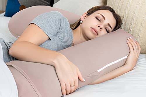 Insen Pregnancy Pillow For Sleeping,Maternity Body Pillow For Pregnancy Women,Pregnancy Support Pillow For Back, Hip Pain, Apricot #TOP5