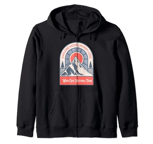 Wind Cave National Park Adventure Randonnée Voyage Souvenir Sweat à Capuche