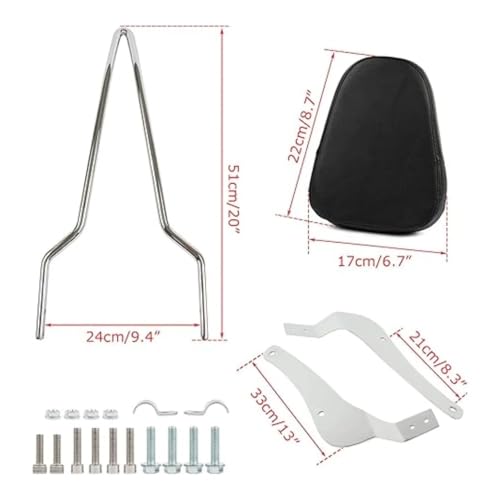 Kit sissy bar Boulevard VL800 VL400 avec support bagage moto