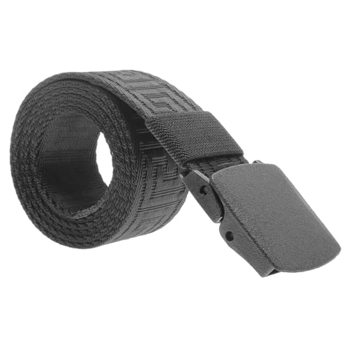 Outdoor Men Belt Black Canvas Webbing Adjustable Casual Leisure Belt for Camping Work and Everyday Use Comfortable Fit Stylish Men