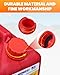Seppicsa 10 PCS Gallon Gas Can Caps, 5 Gallon Coarse Thread Gas Lid for Gasoline, Plastic and Metal Gas Tank Lid, Portable Diesel Fuel Can Cover, Universal Automotive Gas Spout Cap Replacement（Red）