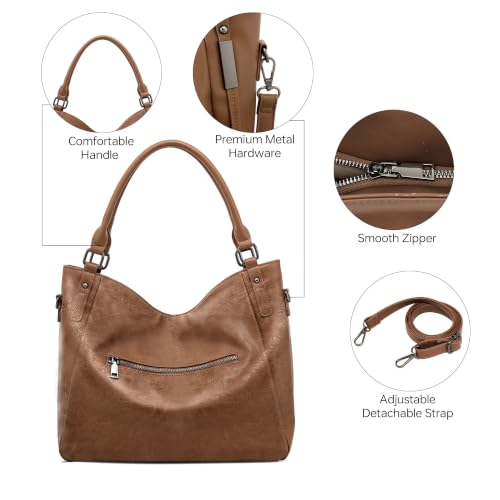 Bolso Tote Hobo 2 Piezas para Mujer con Clutch miniatura 4