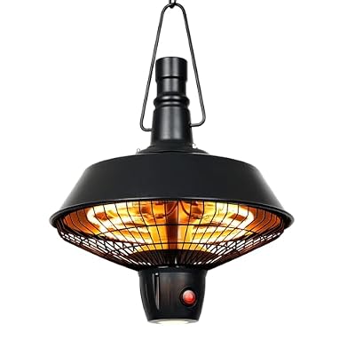 Star Patio Electric Patio Heater, Outdoor Heater with Remote and Touch Switch, 700W/800W/1500W Infrared Ceiling Heater with Black Finish,STP1520-FHC-RMLED N2024
