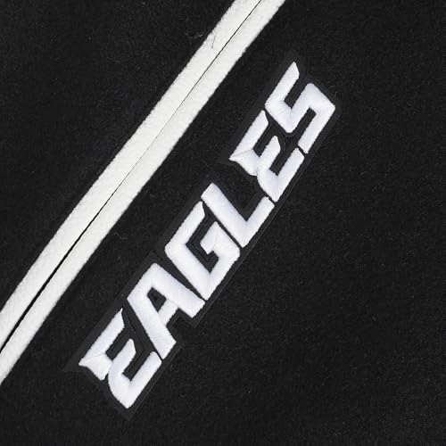 Pro Standard Mens NFL Philadelphia Eagles Turn It Up Varsity Jacket Black/White 2XL - Image 7
