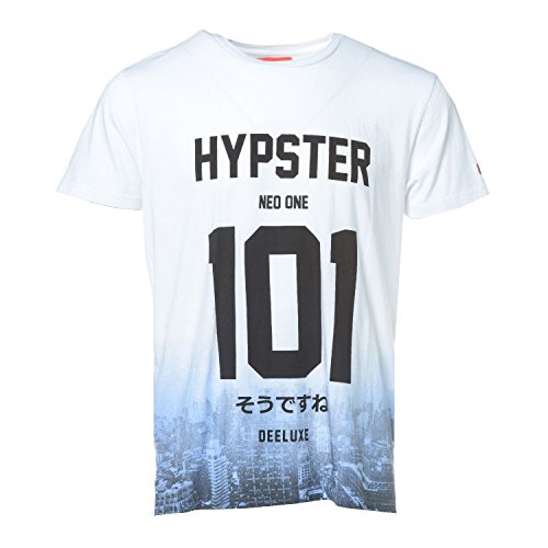 Deeluxe Russell - T-shirt - Imprimé - Manches courtes - Homme - Blanc (White) - Medium (Taille fabricant: M)