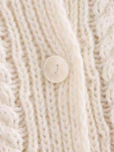 CHARTOU Women Chunky Cable Knit Cardigan Sweaters Button Up Loose Warm Sweater Coats4