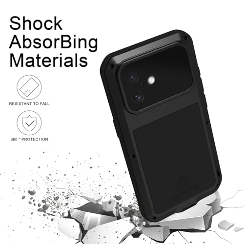 Coque iPhone 17 LOVE MEI évite écran cassé métal robuste - 3