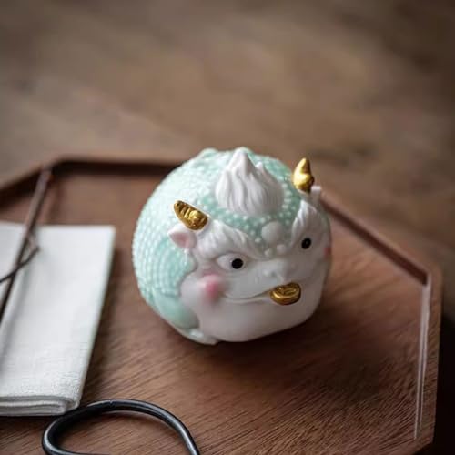 Mascota de té ZDEZHI atrae riqueza con cerámica giratoria exclusiva 8