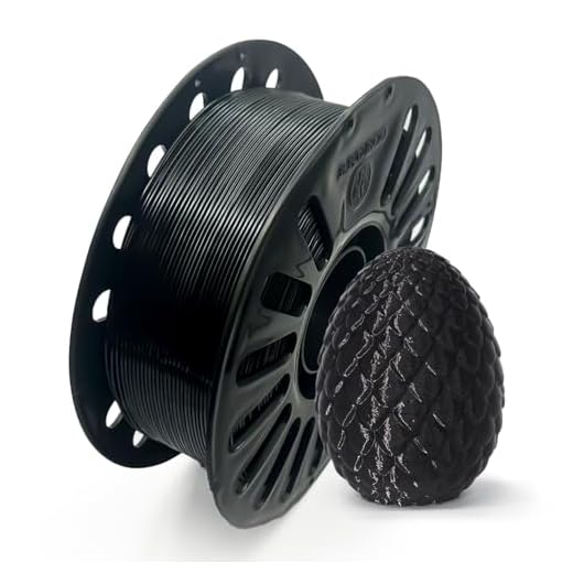 PETG 3D Printer Filament 1.75mm, 1kg (2.2lbs), Dimensional Accuracy ±0.03mm, Vacuum Sealed-Black