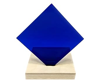 Transparent Dark Blue Acrylic Sheet 12" x 20", 1/16" / 1.5mm