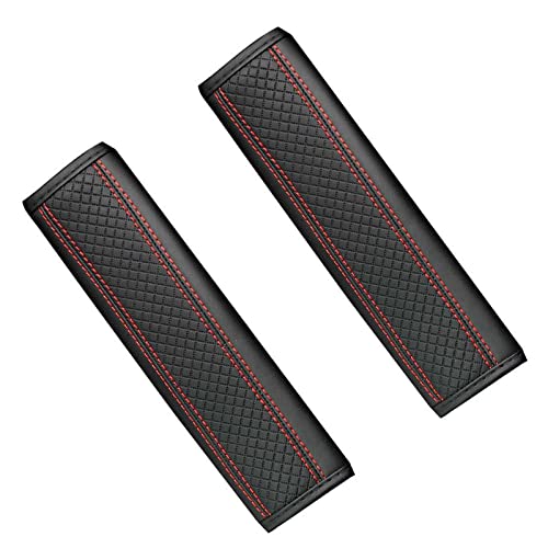 ysister Gurtpolster Auto Weich 2 Stücke Autogurtpolster Erwachsene Leder Sicherheitsgurtbezug Schulterschoner Sicherheitsgurt Schulterpolster PU für Auto Sicherheitsgurt, Rucksack, Umhängetasche