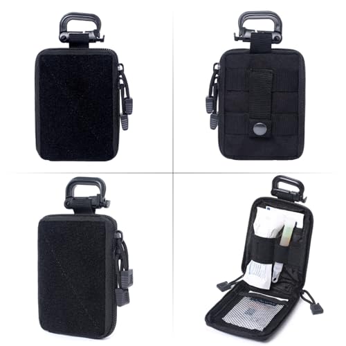 TYFGRT Mini Bolsa Táctica De 2 Uds, Pequeña Bolsa De Almacenamiento, Bolsa De Almacenamiento Médico, Pequeña Bolsa De Herramientas para Exteriores, Riñonera Colgante para Hombre, Billetera Táctica - imagen 3
