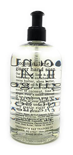Greenwich Bay Trading Co. Luxurious Hand Soap For The Kitchen, 16 Ounce, Coconut Lime & Ginger #TOP2
