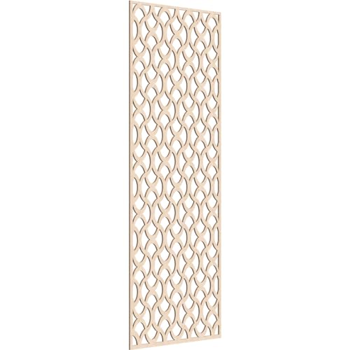 Image of Resort Decorative Pierced Fretwork Wood Wall Panels, 33 3 /8 inchW x 84 3 /8 inchH x 1 /4 inchT, Red Oak