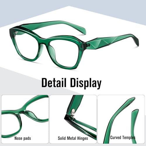 Image of kimorn Blue Light Blocking Glasses,Anti Eyestrain & UV Protection,Cat Eyes Frame Glasses for Women Men