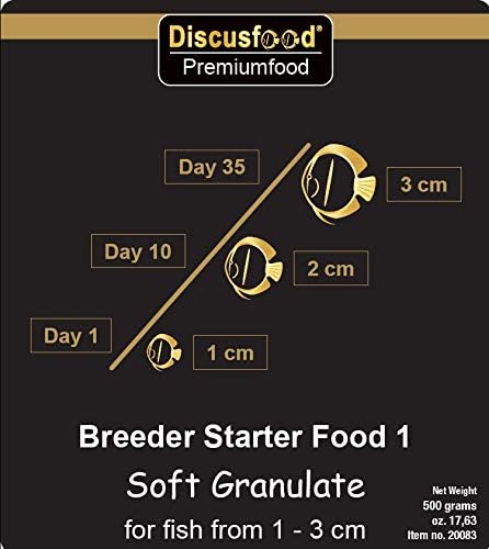 Discusfood Breeder Starter Food 1 - Premium Fish Food - for Fish 1-3 cm - 500g - Soft Granule - 2