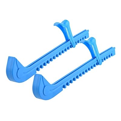 Cosmos 2 Pieces Ice Skate Guards Hockey Shoe Blade Covers Hockey Skates Blade Guards Ice Skating Protector Ice Hockey Equipment with Adjustable Buckle for Ice Skating, Figure Skates, Hockey