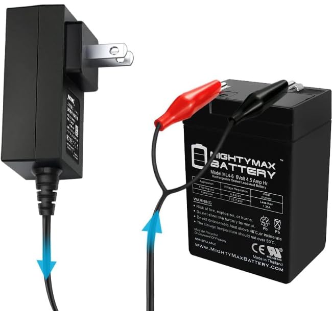 GILAN 12V Volt Battery Trickle Charger with Alligator Ends Clips 50cc 70cc 90cc 110cc 125cc 150cc 250cc 300cc ATV Dirt Pit Bike Go Kart Scooter Moped Motorcycle Quad 12 V Smart Charger w LED Indicator