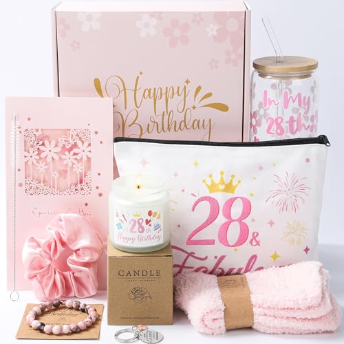 Splendest 28TH Birthday Gifts Ideas For Women 28TH Birthday Gifts For Her Best Presents For 28 Year Old Girls 28 Years Old Birthday Decorations For Best Friends Female Daughter Sister Her Girlfriend