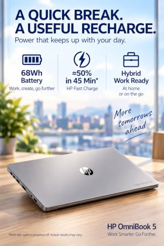 HP OmniBook-5 2K Touchscreen Laptop - 16 inch, Ryzen AI 7 445, Copilot+ PC - image 5