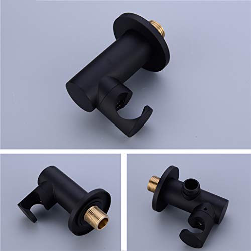 Robinet de douche noir mat ensemble complet avec valve et support mural - 4