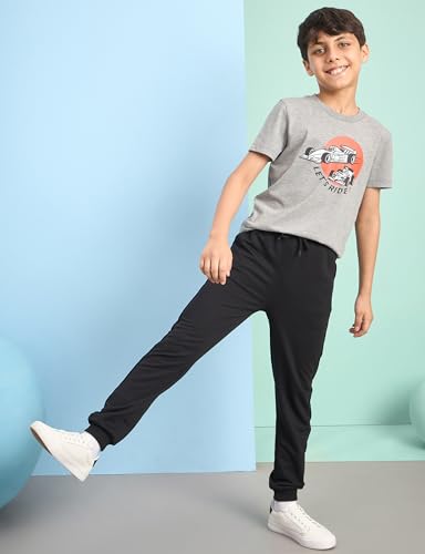 Image of Amazon Brand - Symbol Boys 100% Cotton Graphic Printed Half Sleeves T-Shirt | Age 6-14 Years (Available in Combo Pack of 3 and 5)