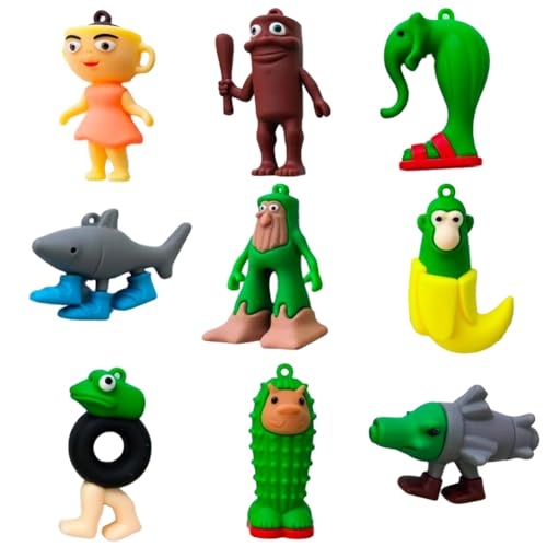 Dlishka Italian Brainrot Figuras Juego de 8, Divertidas Figuras de Juguete Tralalero Tralala para niños y adultos, tiburones, monos y más, fans de los juegos a partir de 6 años. (B 9 unidades)