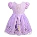 Lito Angels Vestito Principessa Rapunzel Costume Casual per Bambina Taglia 2-3 anni, Manica Corta, Viola
