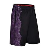 Farbe: lila, blau, weiß, rot Sodhue Herren Lose und Schnell Trocknende Shorts Leichte und Atmungsaktive Casual Shorts mit Taschen Basketball Shorts Trainingsshorts für Fitness Radfahren Laufen