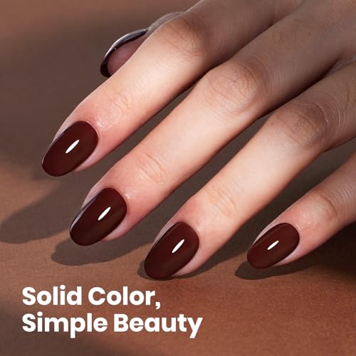 Image of Beetles Burgundy Gel Nail Polish - Merlot Wine HEMA-Free Gel Polish Nail Color Long-Lasting Soak Off UV LED Fall Nails Art Home Salon 8ml