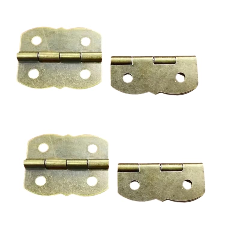 door hinge,Cupboard Door Hinges, Cerniere for armadietti Cerniera in metallo Confezione da 2/4 1,18 * 0,98 pollici Scatola regalo in legno ispessito Cerniera in cartone Confezione da 4(4 Pack)