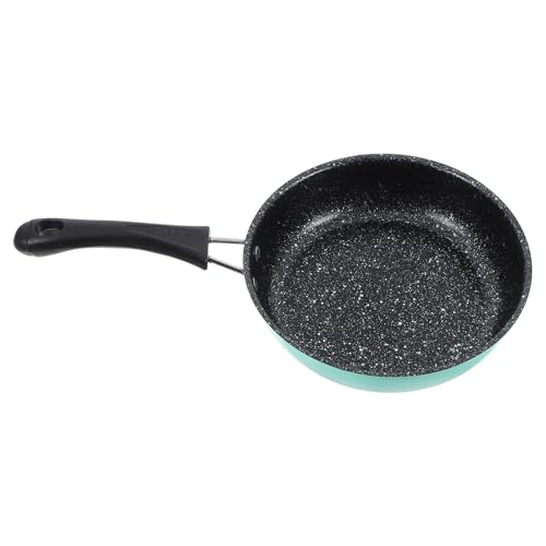 COLLBATH Sartén Pequeña de Hierro Antiadherente 16 CM Azul Mini Cacerola para Huevos y Panqueques con Mango Ergonómico Antideslizante Calentamiento Rápido Adecuado para Cocina Portátil y