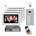 Produktbild 7inch Verdrahtete/drahtlose WiFi IP Video Türsprechanlage Türklingel Intercom 4 Monitor WiFi Türklingel für IOS Android Telefon Freeship