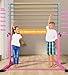MEKETUM Gymnastic Kip Bar for Kids Training Horizontal Bars for Home Ages 3-15 Adjustable Height Non-Slip Gym Equipment Indoor with Rings