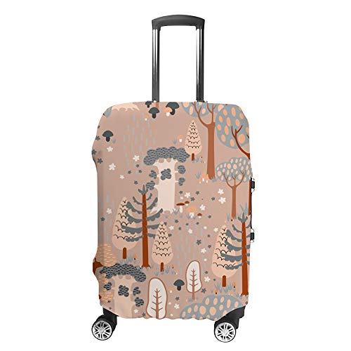 Housse de valise Ruchen forêt rose : finies les rayures sur vos bagages