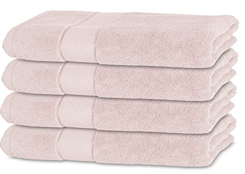 BANANALU 4er Set Handtücher 100% Baumwolle 50x100 Qualität 450g/m2, Rose, Primrose Pink 12-2904
