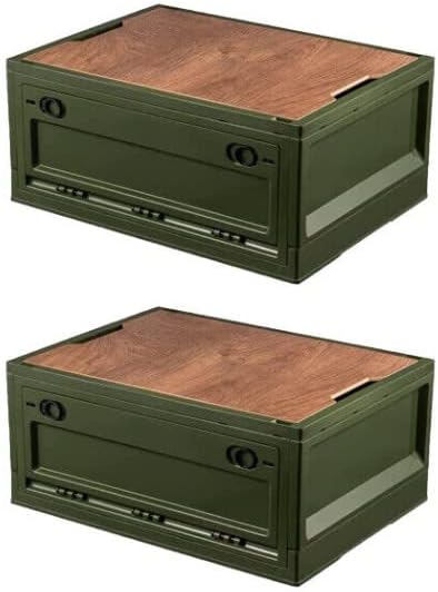 RMAN® 2er Set Aufbewahrungsbox mit Deckel 35L Campingbox mit 4 Rollen