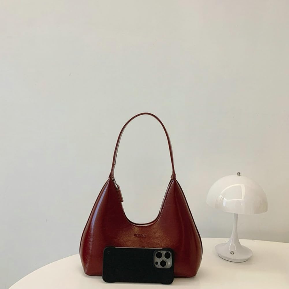 Women’s Spacious Simple Tote Bag PU Leather Hobo Purse with Top Handle Chic Designer Crossbody Bag for Fall Winter