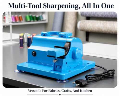 Buy BOS INDICUS - Electric Scissors Sharpening Machine – Professional Multi-Purpose Blade Honing Tool with Suction Feet & Carry Handle, Fast Sharpening Machine for Scissors, Chisels & Cutting Tools Online at Low Prices in India - Amazon.in - Image 4
