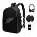 Produktbild New Zeal Flag Maori Farn Sterne USB Rucksack Handgepäck Taschen 17 Zoll Laptop Rucksack für Travel School Busin