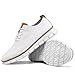 Men's Casual Dress Business Oxfords Shoes Breathable Knit Classic Leisure Fashion Sneakers Lightweight Comfortable Walking Shoes White
