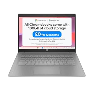 HP Chromebook 14" | Intel Celeron | 4 GB RAM | Intel UHD Graphics | HD Display | Chrome OS | Dual Speakers | Anti-glare panel True Vision HD Camera | 14a-ne1000sa
