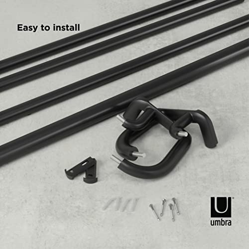 Umbra Twilight Modern Double Curtain Rod, Black #TOP3