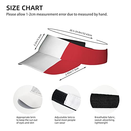 Image of Cute Funny Flag Hat Women Men Adjustable Flag Sport Sun Visor Hat Summer Fashion Sun Cap Beach Flag Hat
