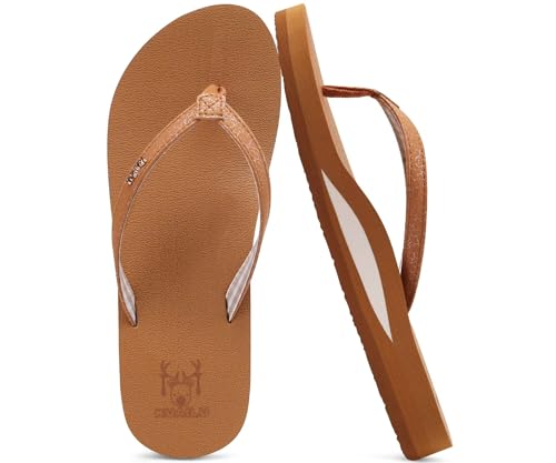 Image of KuaiLu Flip Flops for Women with Arch Support Summer Beach Thong Sandals