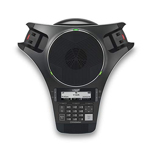 VTech VCS712 ErisStation DECT 6.0 Wireless Conference Phone with 2 Wireless Mics, Full-Duplex Speakerphone, Orbitlink Technology, 150ft Range, Black - image 2