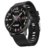 Generic Uhr Sport SmartWatch Ios Herren Für Android SmartWatch IP67 Bildschirm IX02 Voll Wasserdicht-Bluetooth Damen Fitness Smartwatch Damenuhr (Black, One Size)