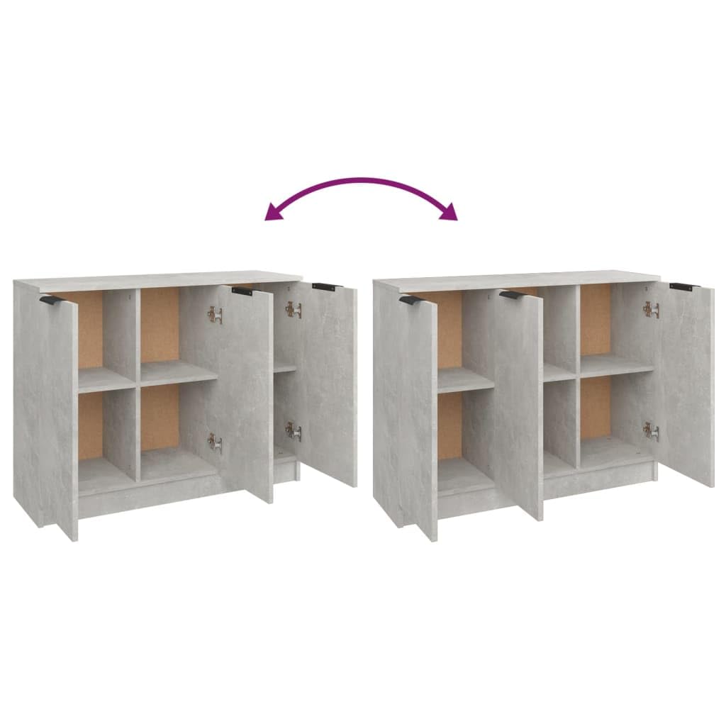 vidaXL Credenza Grigio Cemento 90,5x30x70 cm in Legno Multistrato